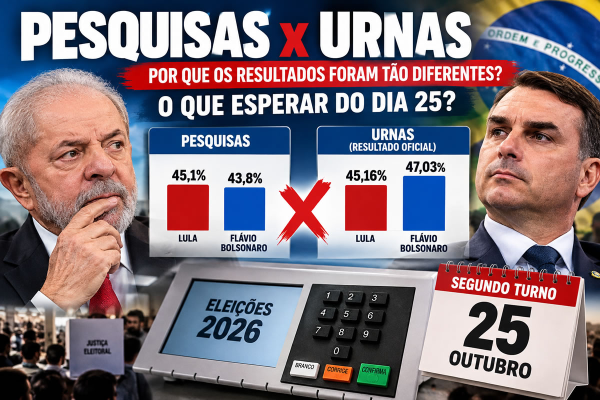 Pesquisas eleitorais não refletiram a ordem das urnas no primeiro turno: o que esperar para 25 de outubro?
